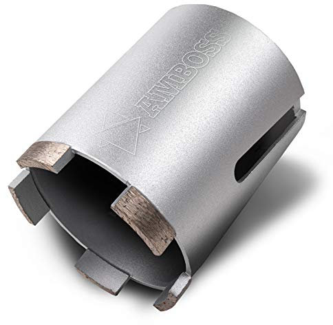 Diamant Dosensenker Ø 82 mm / M16 / Seitenschlitz / 90mm Nutzlänge - Amboss Silver Force Premium für Mauerwerk, Ziegel, Putz, abrasive Materialien