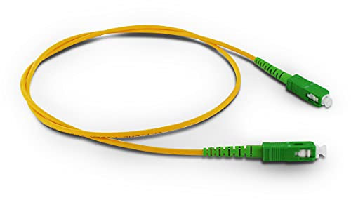 Metronic Cavo in fibra ottica SC/APC monomodale 0,8 m compatibile Box fibra arancione, SFR e Bouygues Telecom - 370233