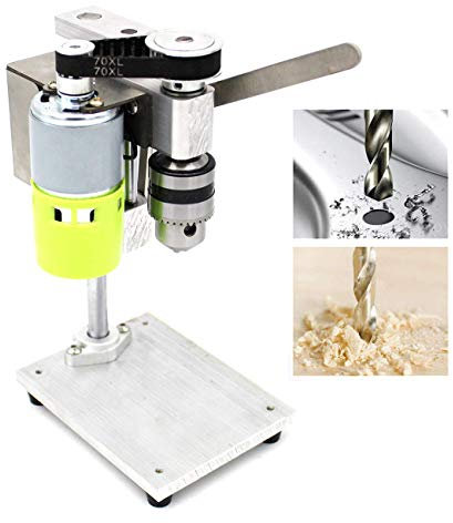 Trapano da banco Commerciale Mini Trapano da banco Mandrino di Perforazione 1.5-10mm 7 velocità di Perforazione Regolabile 96W Trapano Fai da Te, per Legno e Metallo
