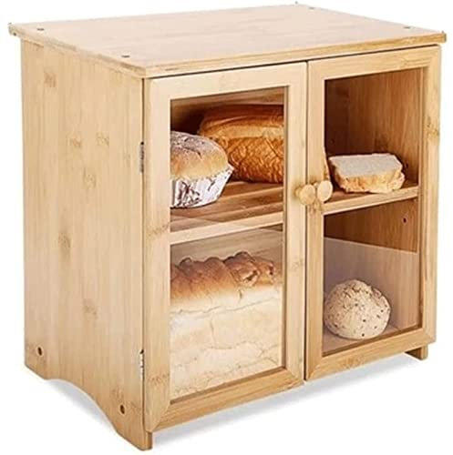 ABGRC Cocina Panera Panera de bambú, panera Creativa de Gran Capacidad, contenedor de Almacenamiento de Alimentos Multifuncional para Pasteles, donas, panecillos Decoración