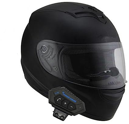 MOTESEN Motorrad Vollvisierhelme für Damen und Herren ABS Standard Motorrad Externes Bluetooth Frühling, Sommer, Herbst und Winter Vollvisierhelme Erwachsene
