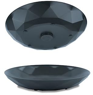 silwy® Universal-Magnet-Teller Grey (2er-Set) HIGH-TECH-Kunststoff - perfekt für Camping, Caravaning und Boating - rutschfestes Geschirr ohne jegliches Klappern stapelbar
