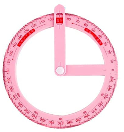seluluory Rosa Blu Goniometro A 360 Gradi Con Braccio Oscillante Cancelleria Misura E Strumento di Disegno Insegnante Educativo Classi Puntelli