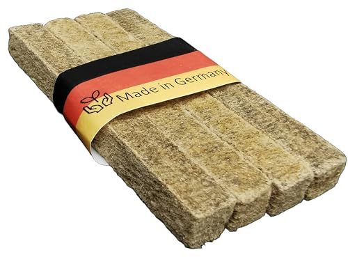 WACHSFRESSER® KERZENFRESSER WOWOCON® 4x Dauerdocht Made in Germany in Wachs getränkt aus Holzfaser für Schmelzlicht Tischfeuer Docht Outdoor Kerzen Kerzenreste