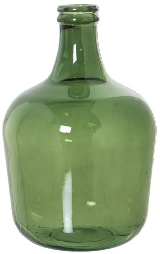 Jarron garrafa de Vidrio Reciclado de 12 l en Verde 26x42cm