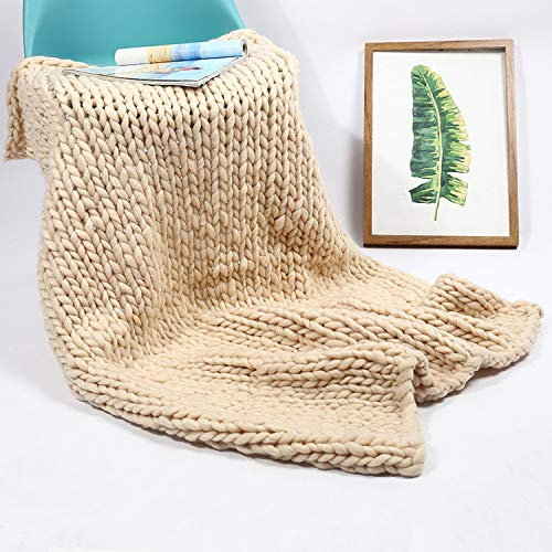 Sofabett-Fleece-Überwurfdecke, grobe handgefertigte Strickdecke, großer weicher Stricküberwurf, riesige Strickdecke, Überwurf for Sofa, Yoga-Matte, Heimdekoration und mehr, 130 x 170 cm, grau ( Color