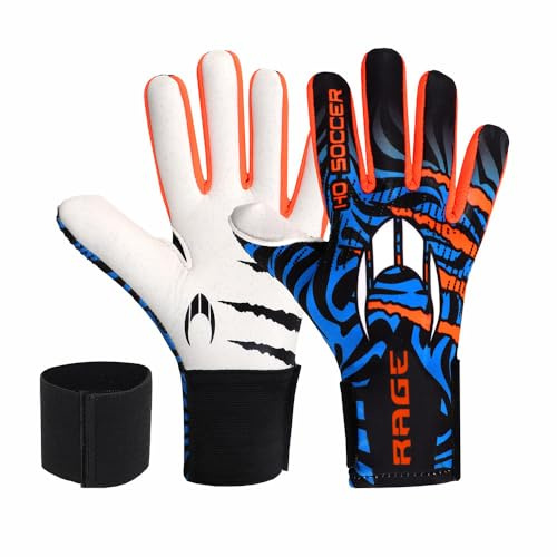 HO Soccer Rage Plus Hazard V2 Blue målvaktshandskar, unisex, blå/orange