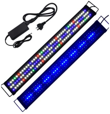 Willonin Aquariumbeleuchtung, LED-Beleuchtung, Aquarium, Beleuchtung, Aquarium, LED-Beleuchtung, Full Spectrum Fish Tank Light mit LCD-Monitor, 2 Modi (90 cm)