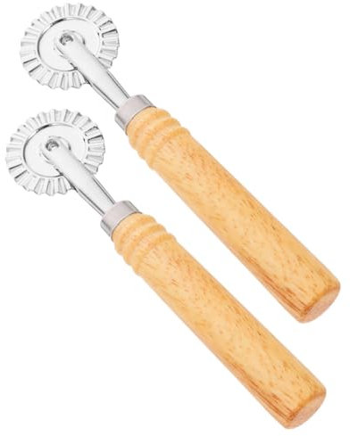 Alipis 2piezas Moldes para Galletas de Zinc Cortador de Rodillo para Pizza Repostería Antiadherente para Hornear DIY