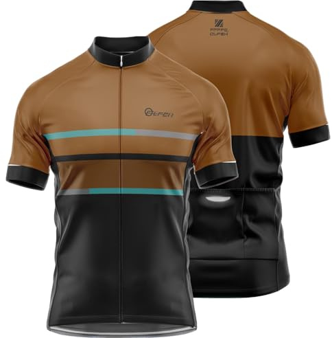 Herren Radtrikot Kurzarm Radtrikot Herren, Fahrradbekleidung Fahrrad Trikot T Shirt für Männer, Atmungsaktive Cycling Jersey für Radsport Outdoor Sport (P4,XXL)
