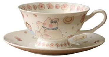 ZTHYSHOZ Tazze da Tè con Piattino Tazze da caffè e piattini in bone china Tazze da tè creative di lusso leggero britannico for set da tè pomeridiano Tazza da tè e Piattino in Bone China
