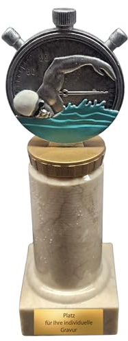 eberin · Schwimmer-Pokal Champion – Die Auszeichnung für herausragende Schwimmleistung · Schwimmsport/Schwimmverein/Schwimmwettkämpfe Pokal personalisierbar · 21cm