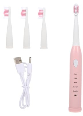 Elektrische Kinderzahnbürste mit Weichen Borsten, 1 Satz, Rosa | Abs Gehäuse, Automatische Reinigung, Schonend für Zahnfleisch und Zahnschmelz
