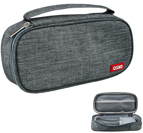 XRPRPX Federmäppchen Grau Federtasche Mäppchen Groß Kapazität Federschachtel Pencil Case Aesthetic 24cm *12cm *7cm Etui Schule Reißverschluss Federmappe Federpenal mit Tragegriff zum Organisieren