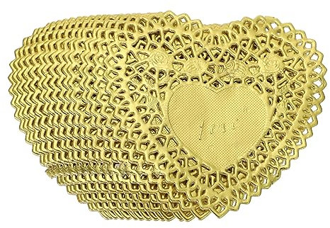 CHILDWEET Mini-deckchen in Herzform Papier Dekorativ 100 Stück Lebensmittelecht Für Hochzeit Party Gastgeschenk Raumdekoration Kuchenpapiermatte