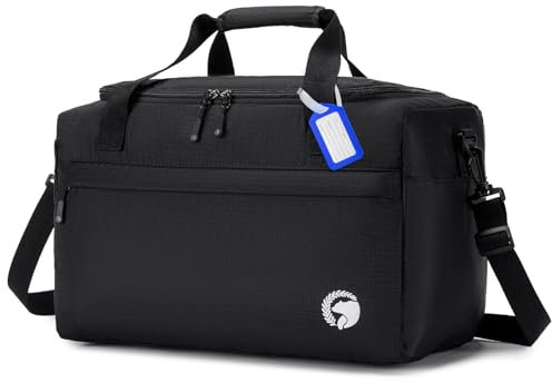 BAGZY Ryanair Handgepäck 40x20x25 Faltbare Reisetasche Kleine Cabin Bag Handgepäck Tasche für Flugzeug 20L Handgepäck Koffer für Sporttasche Weekender Damen Herren Schwarz