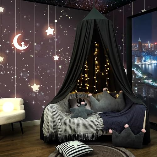Ciel De Lit Pour Bébé Enfants Krippenzelt Kuppel Moskitonetz Vorhänge Solid Colour Prinzessin Krippe Zelt Umkleidekabine Zelt Schlafzimmer Dekoration(Size:65cm * 250cm * 400cm,Color:A)