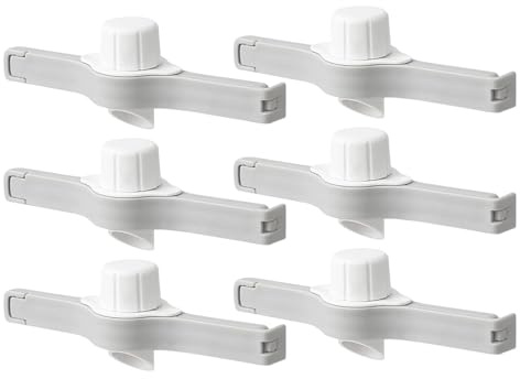 Fenglin-joy clip di chiusura per sacchetti di plastica, 6 Pezzi clip di chiusura con beccuccio Chiusure per Sacchetti per alimenti, clip da cucina, snack, caffè e caramelle