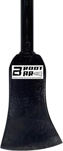 B'ROOT BAR - Outil de coupe de racine, outil de creusement, hache verticale, barres de tamping (barre B'root de 152,4 cm)