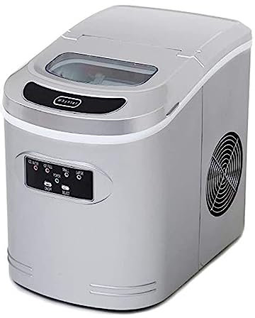 ruyi-1986 Machine à glaçons Portable Machine à glaçons compacte IMC-270MS, 27 Livres, Argent métallique, Machine à glaçons Domestique Commerciale Machine à glaçons