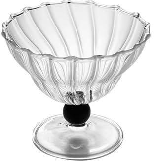 ZFIHAV Eiscreme-Schalen 2 stücke Klassische Becher Party Gläser EIS Tasse Glas Tasse for Saft Getränke Dessert EIS Hochzeit Buffet(B 200ml)