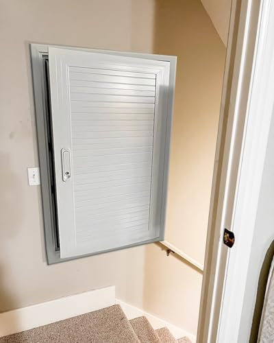 Revisionsklappe Trockenbau Abschließbarer Dachboden Serviceklappe mit Schlüssel, Wandöffnung Revisionsklappe für Elektrische Hausgarage, Wetterfestes Klimagerät Wartungsklappe(White,600mmx1200mm)