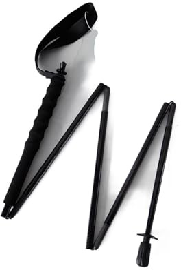 Generisch Ultraleichter Trekkingstock aus Carbon, Wanderstock, faltbar, zusammenklappbar, Spazierstock, Kletterstock, Bergsteigen(120cm 1pair)