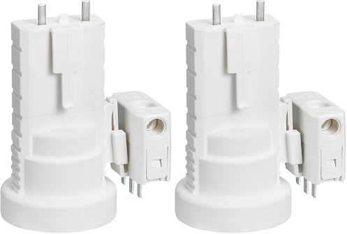 Legrand 060135 DCL E27 Douille Compacte LiVrée avec Fiche, Blanc (Lot de 2)