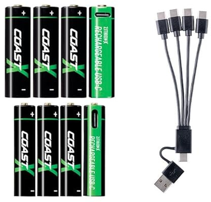 Coast 4xAA + 4xAAA 1,5V Akkus USB-C