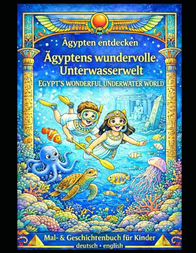 Ägyptens Unterwasserwelt: Mal- & Geschichtenbuch für Kinder von 6–10 Jahren, Eine Unterwasserreise mit spannenden Geschichten – Deutsch & English (Ägypten entdecken)