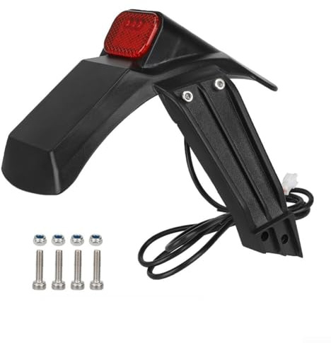 Scooter eléctrico trasero con montaje de luz trasera LED, para Kukirin G2 Pro, cubierta de guardabarros ABS y juego de soporte de repuesto, kit de protección para todo tipo de clima, para seguridad de