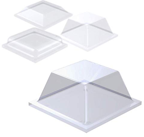 KLEBESHOP24 ELASTIKPUFFER SELBSTKLEBEND | Quadratisch | Größe, Menge & Farbe wählbar / 12,6 x 5,7 mm, transparent, 25 Stück