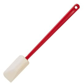 Fackelmann 32900 Teigschaber, Marysette, Kunststoff, 25 cm, Kunstharz, weiß und roter Griff, 25 cm