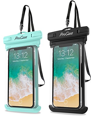 ProCase 2 Stück Wasserdicht Handyhülle,Unterwasser Hülle IPX8 Waterproof Handytasche für 6.9 iPhone 17 16 15 14 13 12 Pro Max Plus Air/Galaxy S24 S23 Ultra S22 A54 Weiteren Smart Phone bis 7 Zoll
