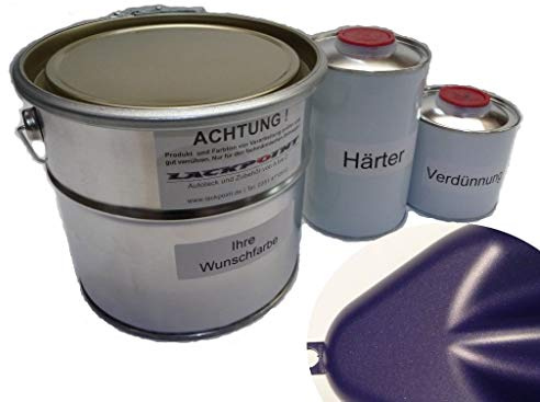 Lackpoint 1,75 Liter Set 2K Autolack Nacht Blau Metallic Matt Kein Klarlack