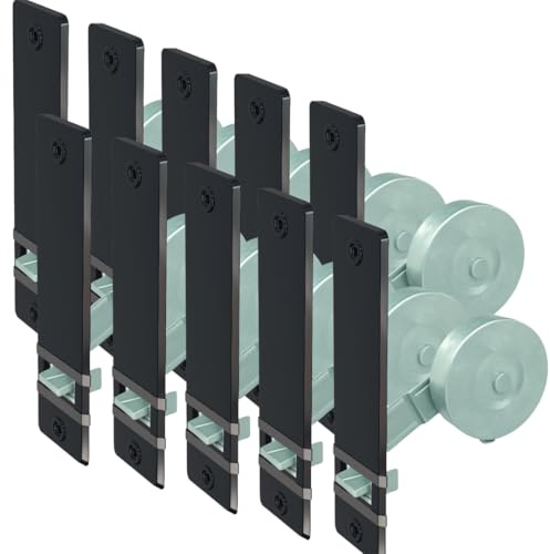 markiso® 10 Stück Rolladen Gurtwickler unterputz Farbe Anthrazit, Rollladen Aufwickler Lochabstand 160mm für Maxigurte bis 23mm, Einlassgurtwickler inkl. 20 Abdeckungen