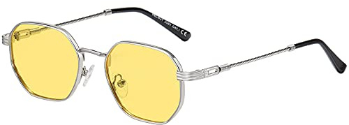 H HELMUT JUST Sonnenbrille Herren Ultraleicht UV400 CAT 3 Retro Metallrahmen Sonnenbrille Polarisiert Unisex