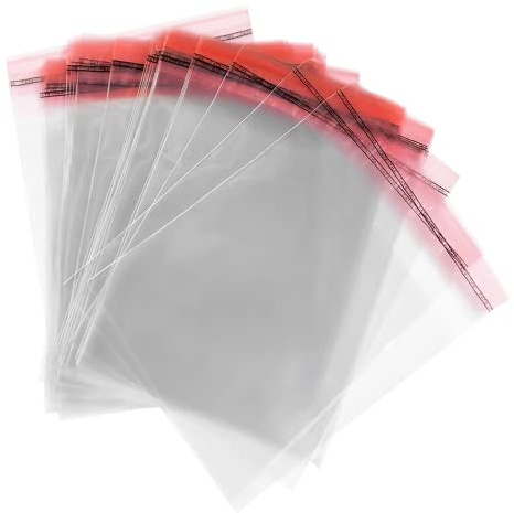 OliveBird 100 Stk. Plastiktueten Klar Flachbeutel 30 x 45 cm, Klarsichthülle Transparente mit Klappe Peel & Seal Taschen