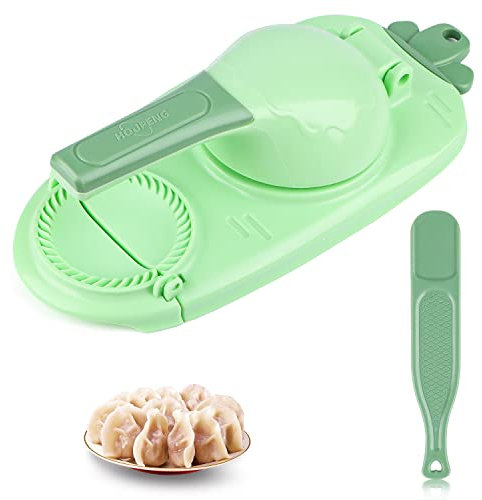 Teigtaschen Maker, Dumpling Maker 2-in-1-Knödelformdruck,Manuelle Teigpresse, Knödelmaschine,Teigtaschenformen,Teigtaschen-Hautmacher, Hautverpackungen,Knödel Skin Maker Knödel Formen