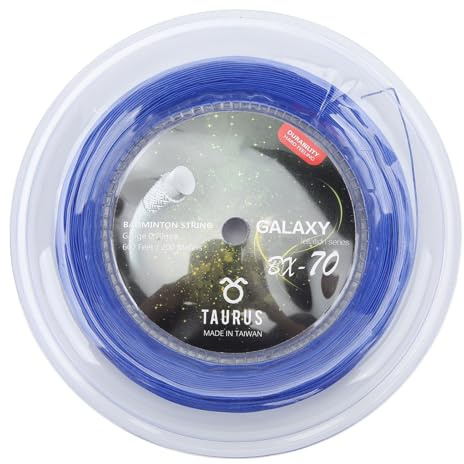 VGEBY Badminton Saiten, Hochelastisches Nylon Badmintonsaite Schnur String 0,7 mm Badmintonschlägersaite 200 m für Erwachsene und Jugendliche Training (Blau)