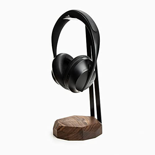 Headphone Stand Made from American Walnut Geometric