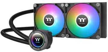 Thermaltake TH240 V2 ARGB Sync AIO CPU Wasserkühlung 240mm, Infinity Mirror, 2x CT120 ARGB PWM, leise 25,8 dB, Mainboard Sync, Intel/AMD