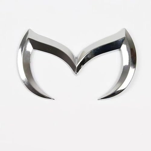 RIKCAT Auto Emblem für Mazda 2 Hatchback 2019-2022, Motorhaube und Kofferraum Emblem Aufkleber Abzeichen Logo Selbstklebende Metall Ersatz Dekoration Styling Zubehör,B