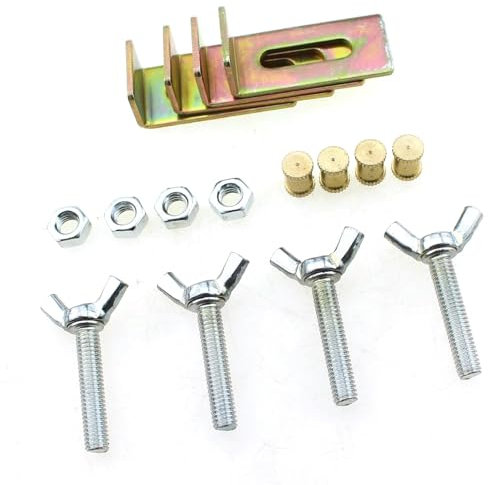 BLLNDX 4PCS Countertop Sink Clamp Bracket Kitchen Sink Kit Bracket 2.36inch Washbasin Adjustable Fixing Tab Expansion Screws Undermount Sink Clamp for Bathroom Countertop Sink Bracket
