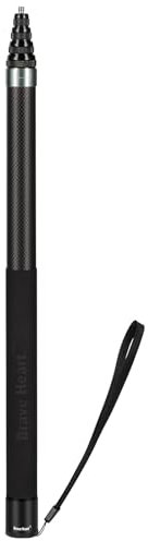 Inksoon 118/3.0m Extended Super Long Invisible Carbon Fiber Selfie Stick for Insta360 x5 x4 Insta 360 x5 x4 x3 x2 x one rs for Gopro Go pro max for DJI OSMO 360 Camera Accessories (Grey)