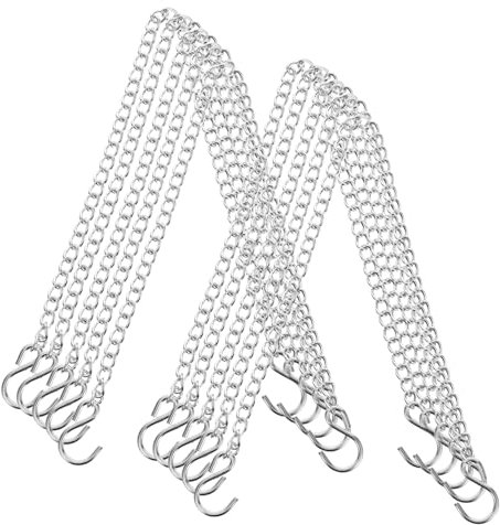 UKCOCO 10stücke Pflanzenhänger Mit Haken Metallhängeketten Für Dekoration Ornamenthaken Zum Aufhängen Von Gartenpflanzen Bildaufhängerketten Für Wandspiegel Robuste Gliederkettendekor