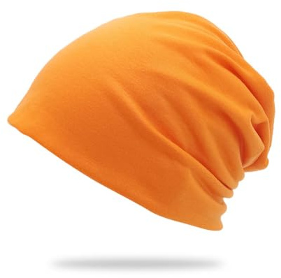 Slouchy Beanie Mütze,Dünne und Leichte Jersey Beanies,Chemo Kopfbedeckung Mützen,Unisex Winter Sommer Hüte,Laufmütze Elastisch Weich Jersey Mütze Hip-Hop Cap Pullover Hat für Herren Damen,Schwarz