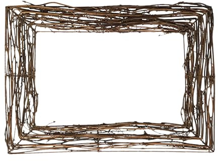 HAMPPLIES Base e Decorativa ad Alta Ornamentazione per Ghirlanda in Rattan Naturale Artigianale per Decorazioni da Parete e Finestra