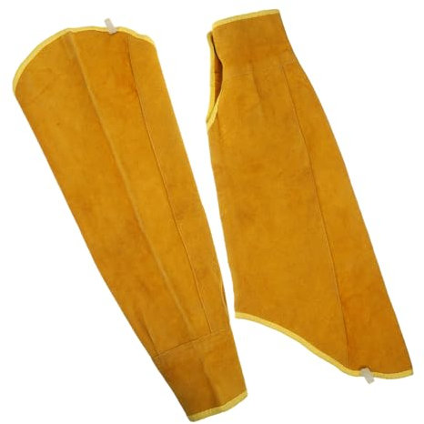 DIYEAH Manguitos Soldador de Piel de Vacuno para Protección de Soldadura, Ligeros y Fáciles de Llevar, Ideales para Soldadura y Protección Térmica del Brazo
