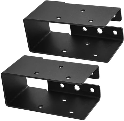 Percha de vigas para madera - Pasamanos ocultos | Perchas de plomo para carpintería, soportes de vigas de alto rendimiento, 2 soportes de vigas de carpintería para pérgola, pasamanos - Escalera de